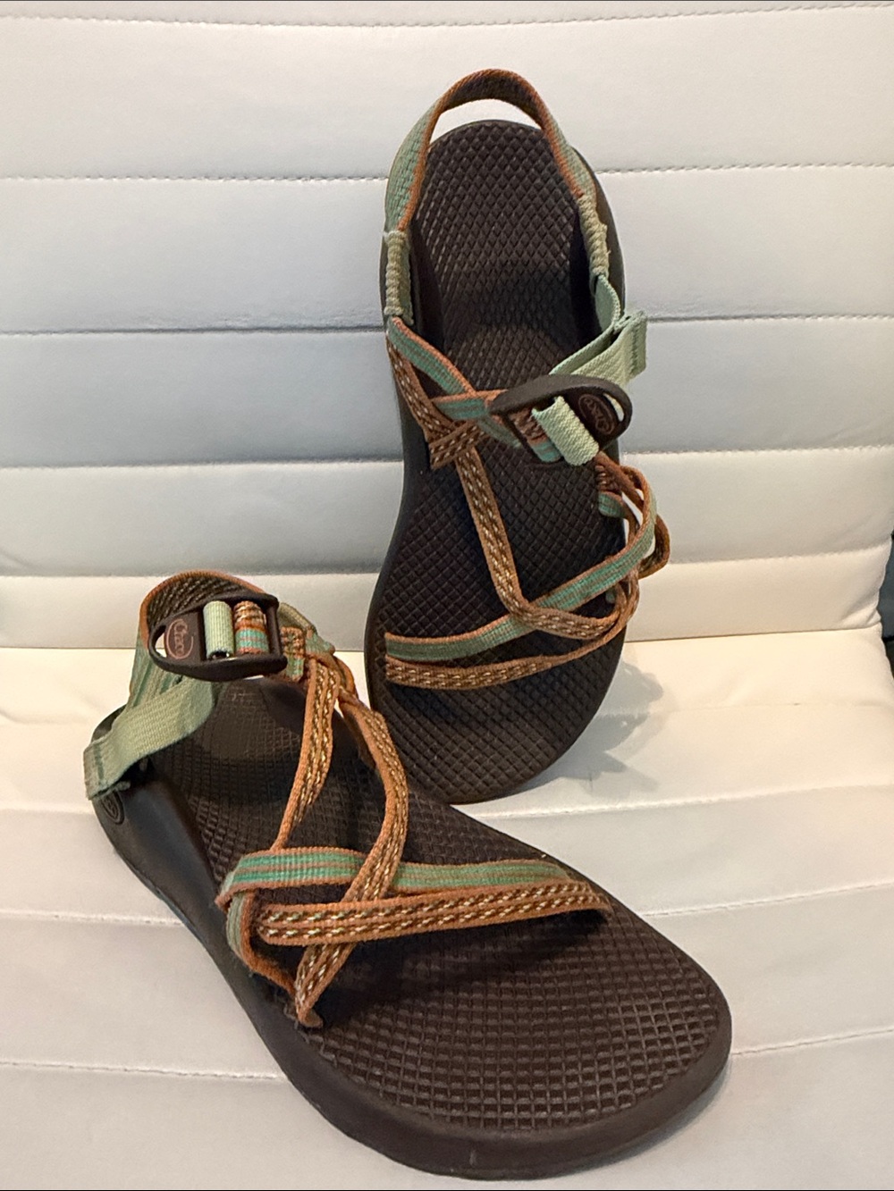 Chaco Women's Z/Volv X2 Athletic Brown Green Sandals Size 7